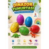 MİNGODAN 5 Adet Dinazor Animal Yumurtası Renkli Çatlayan Yumurtalar ve Büyüyen Hayvanlar Su ile Açılan Dinozor Figürlü Oyuncak Seti