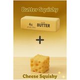 MİNGODAN Butter Tereyağı & Cheese Peynir Squishy 2'li Paket – Sıkılabilir Stres Oyuncağı, Duyusal Fidget Oyuncak