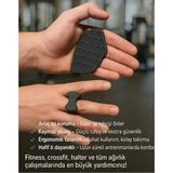 MİNGODAN Dambıl Fitness Ağırlık Kavrama Pedi (1 Çift) Kondisyon, Barfiks, Egzersiz Aletleri Için Kaymaz Avuç Içi Ped - Standart - Siyah