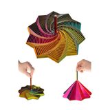 MİNGODAN Duyusal Oyuncak Büyük Boy Spiral Stres Yıldızı 17x17 cm Oyuncağı Dikkat Geliştirici Fidget Oyuncak