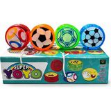 MİNGODAN LED Işıklı Yanıp Sönen Rengarenk Yoyo Ipli Topaç Çek Bırak Denge Yoyo Oyuncak 1 Adet - Futbol Spor Temalı