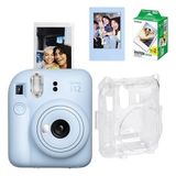 Mini 12 Fotoğraf MAKINESI-20LI Film-Şeffaf Pleksi Kılıf ve Fotoğraf Çerçevesi Seti 1 Mavi
