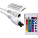 Mini 24 Tuşlu 5 Volt - 12 Volt - 24 Volt - 3.2 Amper Kumandalı Rgb LED Kontrol Cihazı - Siyah