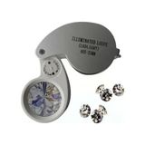 Mini 40X25MM Takı Büyüteç, Cep Büyüteç, Teftiş, Elmas Pullar, Madeni Kontrol Lup MG21011 - Çok Renkli - Düz - Standart