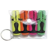 Mini 4'Lü Fosforlu Kalem Yeşil-Sarı-Turuncu-Pembe (4'Li Paket)