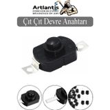Mini Anahtar Arapuar Çıtçıt Anahtar 1 Adet Siyah Elektrik Devresi İçin Açma Kapama Düğmesi Deney On / Off Siyah Anahtar