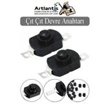 Mini Anahtar Arapuar Çıtçıt Anahtar 2 Adet Siyah Elektrik Devresi İçin Açma Kapama Düğmesi Deney On / Off Siyah Anahtar