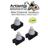 Mini Anahtar Arapuar Citcit Anahtar 3 Adet Elektrik Devresi Icin Acma Kapama Dugmesi On / Off Siyah Beyaz Anahtar