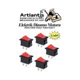 Mini Anahtar Arapuar Citcit Anahtar 5 Adet Elektrik Devresi Icin Acma Kapama Dugmesi On / Off Kirmizi Siyah Anahtar