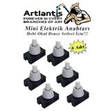 Mini Anahtar Arapuar Citcit Anahtar 6 Adet Elektrik Devresi Icin Acma Kapama Dugmesi On / Off Siyah Beyaz Anahtar