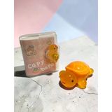 Mini Anahtarlıklı Not Defteri (5X4 Cm) Ve Sevimli Kaplumbağa Figür (5X4 Cm) - Turuncu