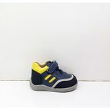 Mini Angel Unisex Ortopedik Ilk Adım Ayakkabısı - Koyu Lacivert-Sarı