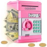 Mini Atm Çocuklar İçin Para Kutusu Güvenli Kumbara Elektronik Para Kasası Nakit Paralar