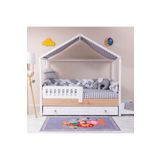 Mini Baby Montessori Minibaby Gri Filli 3’lü Örgü Bebek Çocuk Uyku Seti 90x190