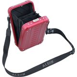 Mini Bag 19 cm Alüminyum Omuz Çantası, Hafif, Şık, Unisex Günlük Çanta - Pembe