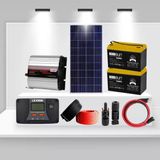 Mini Bağ Evi İçin 170W Güneş Paneli Ve 1200W İnverterli Solar Enerji Paketi