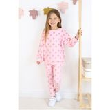 Mini Bambi Kız Çocuk Çiçek Desenli Sweat-Tayt Takım Pembe - 4 - 5 Yaş