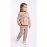 Mini Baray Ekose Gömlek Gabardin Pantolon Kız Takım 2 Li Takım (1 Yaş - 2 Yaş - 3 Yaş - 4 Yaş) - Pembe