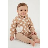 Mini Baray Kız Bebek Peluş Kaban Takım - 12 Ay - Bej