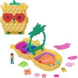 Mini Bebek ve Aksesuarları ile Ananas Köpekçik Plajı Mini Oyun Seti, Mikro Bebek ve Evcil Hayvan