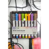 Mini Beyaz Tahta Kalemi Buzdolabı Magnet Kalemi Yazı Tahtası Kalemi 8'li Set Rengarenk