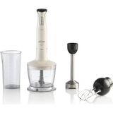 Mini Blender Seti 1500W, Beyaz Renkli, Güçlü ve Kompakt Tasarım - Ahşap - Beyaz