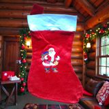 Mini Boy 30 Cm Noel Baba Çorabı Yılbaşı Süsleri Noel Babalı Çorap Noel Baba Figürlü Çorap 30X17 Cm