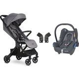 Mini By Easywalker Buggy Snap Kabin Boy Travel Sistem Bebek Arabası - Soho Grey, tek tuşla otomatik katlanan bebek arabası - Füme