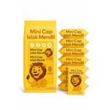 Mini Cep Islak Mendil 8'li Paket | Aloe Veralı | Alkol İçermez | Yumuşak Dokulu | Taşınabilir | Turuncu