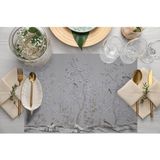 Mini Çiçek Tasarımlı Kumaş Amerikan Servis 4'lü Set (Keten, Ulusl. Yıkama ve Solmama Sertifikası) - 35 x 50 cm - Çok Renkli