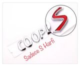 Mini Cooper İle Uyumlu Bagaj S Harfi Krom/kırmızı R53 R56 R60 F56