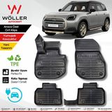 Mini Countryman E Paspas Elektrikli 2024 Sonrası Uyumlu 3D Havuzlu Wöller Paspas - Siyah
