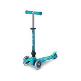 Mini Deluxe Foldable 3 Tekerlekli Katlanabilir Scooter Turkuaz; 2-5 Yaş, Ayarlanabilir Gidon, 50 kg Taşıma Kapasitesi - Çok Renkli