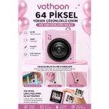 Mini Dijital Kamera 64MP 16x Digital Zoom Retro Vintage 1.4"Ekranlı Video Kamera Taşınabilir Tasarım