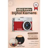 Mini Dijital Kamera Selfie Video Vlog Kamerası Mini Anahtarlık 1080P CMR35 Kırmızı