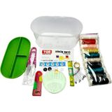 Mini Dikiş Seti 40 Parça, Kutulu, Iğne, Ip, Kanca ve Mezura ile Tam Set - Seçenek 1 - Altın