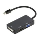Mini Displayport To HDMI DVI VGA Kablo Çevirici Dönüştürücü Thunderbolt Mini Dp To HDMI DVI VGA Adaptör - 1 GB - 00-Siyah - Beyaz - Option-1