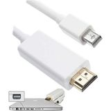 Mini Displayport To HDMI Kablo Minidisplayport Thunderbolt Macbook - 1.8 Metre - Beyaz