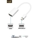 Mini Displayport To HDMI Kablosu Çevirici Dönüştürücü Adaptör Yüksek Kalite - Beyaz