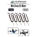Mini Drone Motoru 5 Adet Çekirdeksiz Yüksek Hızlı Güçlü Deney Dc Dron Motoru Uçak Mini Drone Motoru Okul Helikopter