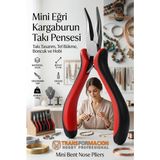 Mini Eğri Kargaburun Takı Pensesi 12 cm - Takı Tasarım, Tel Bükme, Boncuk ve Hobi Pensesi - Yay - Çok Renkli