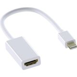 Mini Ekran Portu HDMI Adaptörü Mini Dp (Thunderbolt) HDMI Dönüştürücü MacBook Pro MacBook Air Mac Mini Microsoft Surface Pro 3/4 Vs. ile Uyumlu (Beyaz)
