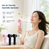 Mini El Fanı Renki Ayarlanabilir Hız Ayarı Dijital Gösterge Fan - Vantilatör 5W Wx-638 Herhangi Bir Renk Gönderilir (5250)