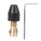 Mini Elektrikli Ayna Ataşman Kelepçesi Hızlı Değiştirme Mandreni Anahtarlı Elektrikli Matkap Mandreni 2.35mm/3.175mm Delik Çapı (3.175mm Saplı Siyah Mandren)