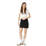 Mini Etek Yüksek Bel Yırtmaç Detaylı Slim Fit Krep Scuba Kumaş