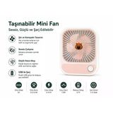 Mini Fan Ayarlanabilir Kademeli Işıklı Gece Lambası Vantilatör