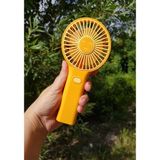 Mini Fan Usb Şarjlı Sessiz El Vantilatör Telefon Standlı 3 Kademe Turuncu