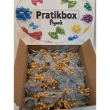 Mini Fiyonk /Tül 1Cm'lik / Hediyelik / Süsleme / Açık Mavi Renk/İnci,Cipso Çiçeği / 50 Adet