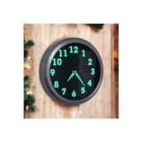 Mini Fosforlu Metal Duvar Saati Küçük Saat Çap 20 Cm 4 Adet Bez Çanta