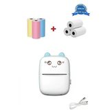Mini Fotoğraf Yazıcı Kablosuz Etiket Yazıcı Baskı Makinesi Ios Android Uyumlu Termal Printer Mavi